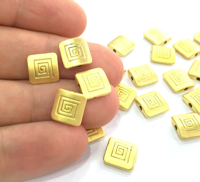 5 Gold Beads Gold Plated Metal Beads (10 mm)    G4695