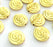 5 Spiral Beads Gold Plated Metal Beads  (12 mm) G4702
