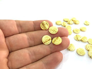 5 Spiral Beads Gold Plated Metal Beads  (12 mm) G4702