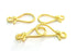 Gold Hook Clasp Findings 4 Pcs (2 sets) (24x12mm) , Gold Plated Brass  G4704