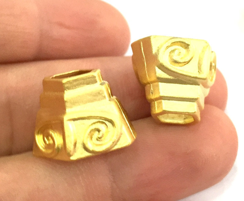 2 Gold Plated Cone Findings 2 Pcs (19x14 mm)  G4705