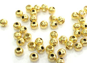 20 Gold Plated Brass Ball Beads 20 Pcs (5 mm)  G4724