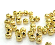 20 Gold Plated Brass Ball Beads 20 Pcs (5 mm)  G4724