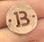 Rose Gold Plated Brass B Charm  (20mm) G4773