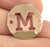 Rose Gold Plated Brass M Charm  (20mm) G4785