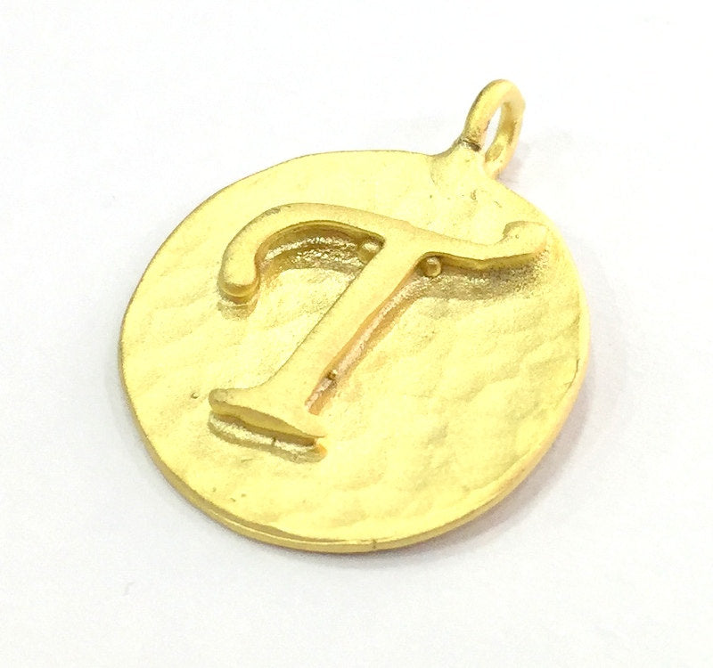 20mm  T Charm , Gold Plated Brass G4820