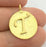 20mm  T Charm , Gold Plated Brass G4820