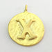 Gold Charms X Charm , Gold Plated Brass 20mm  G4824