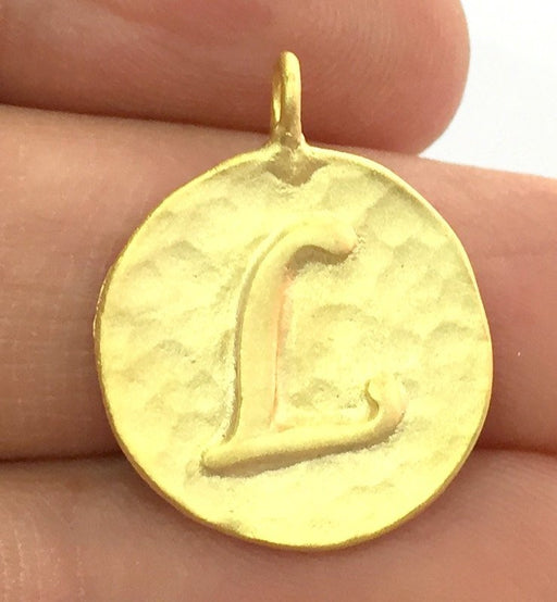 20mm L Charm , Gold Plated Brass G4832