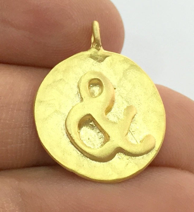 20mm & Charm ,  Gold Plated Brass G4834