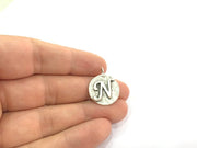 20mm N Charm , Antique Silver  Plated Brass G4852