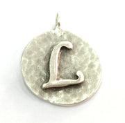 20mm L Charm , Antique Silver  Plated Brass G4862