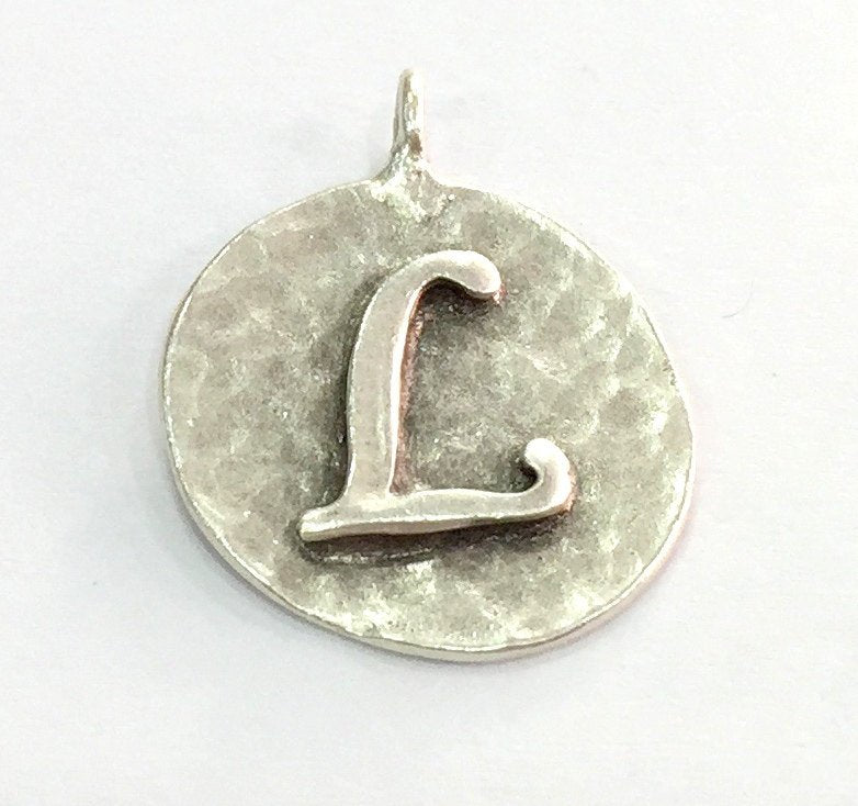 20mm L Charm , Antique Silver  Plated Brass G4862