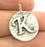 20mm K Charm , Antique Silver  Plated Brass G4873