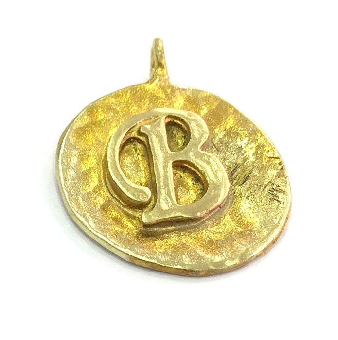 Raw Brass  B Charm 20mm  G4883