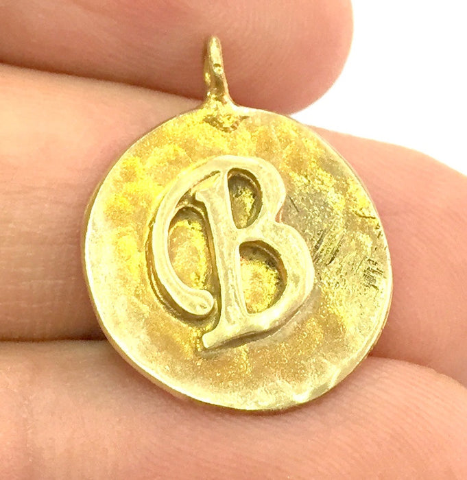 Raw Brass  B Charm 20mm  G4883