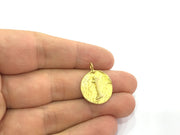 20mm Raw Brass i Charm  G4887