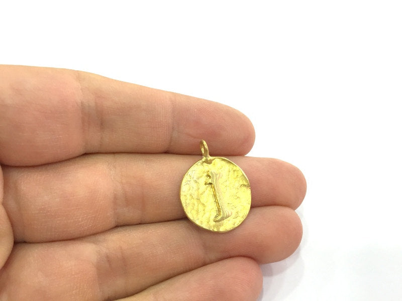 20mm Raw Brass i Charm  G4887