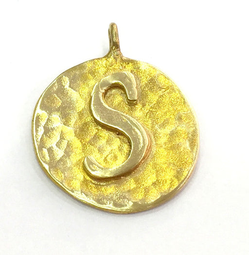 20mm Raw Brass S Charm  G4894