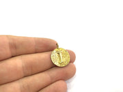 20mm Raw Brass I Charm  G4899