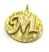 20mm Raw Brass M Charm  G4900