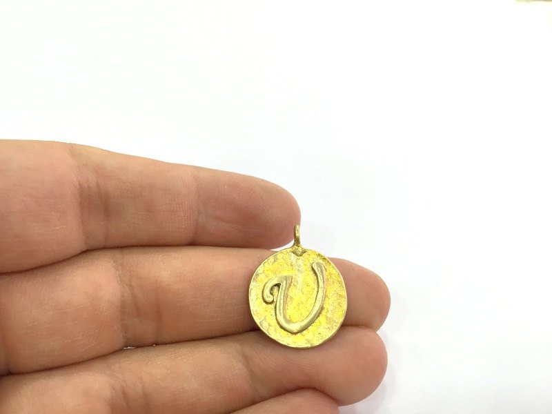20mm Raw Brass U Charm  G4903