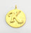 Letter K Charm , Gold Plated Brass 20mm  G4827