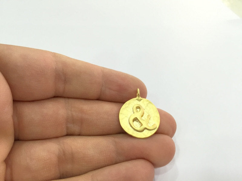 20mm & Charm ,  Gold Plated Brass G4834