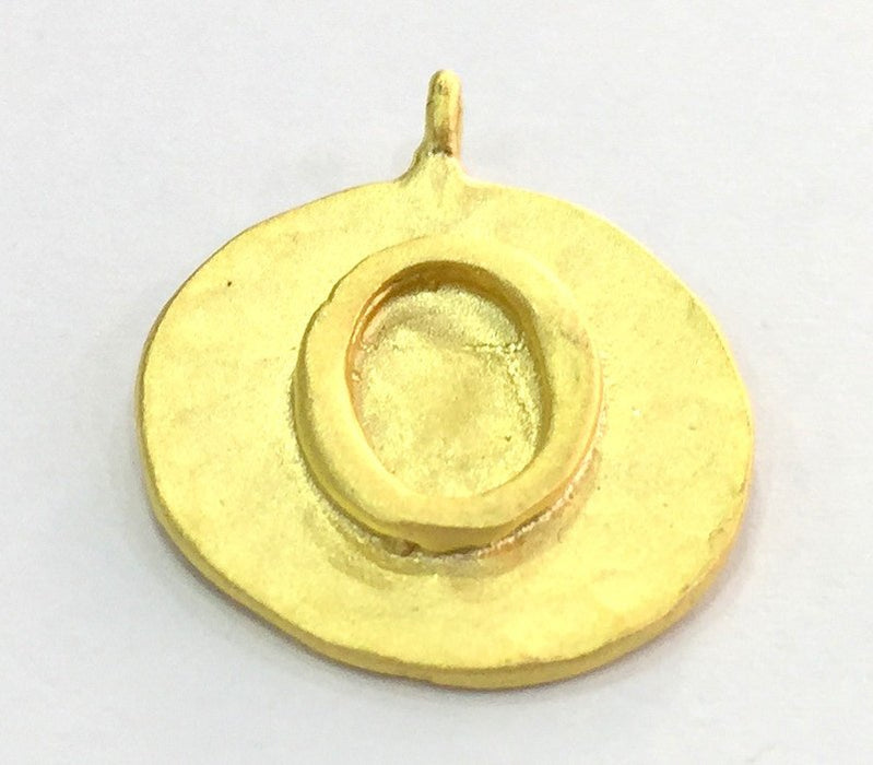 20mm O Charm , 22K Gold Plated Brass G4845