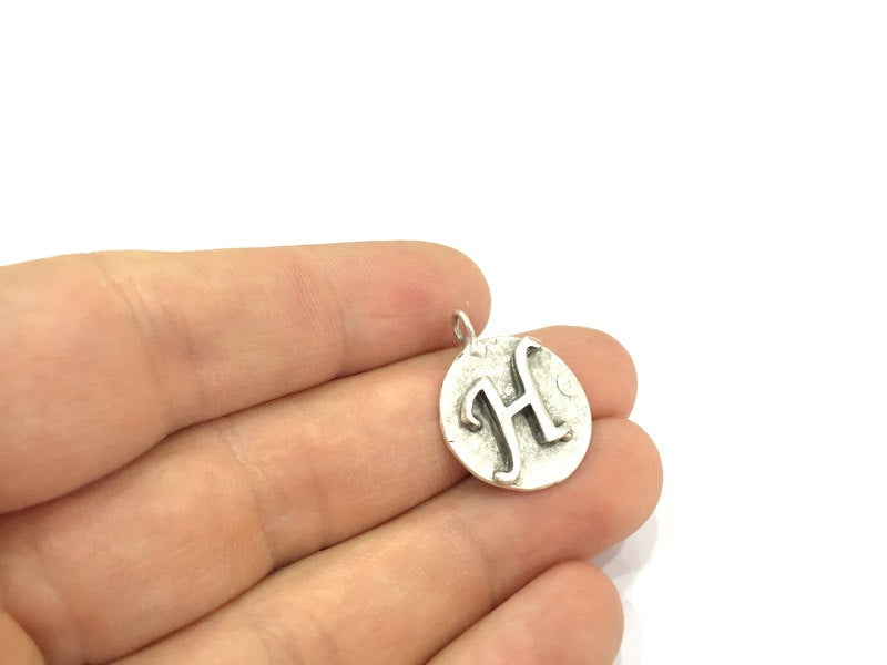 20mm H Charm , Antique Silver  Plated Brass G4874