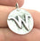 20mm W Charm , Antique Silver  Plated Brass G4879