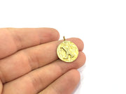 20mm Raw Brass X Charm  G4884