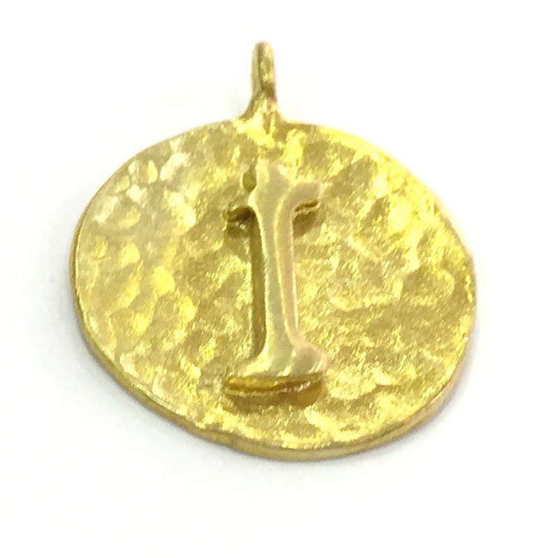 20mm Raw Brass i Charm  G4887