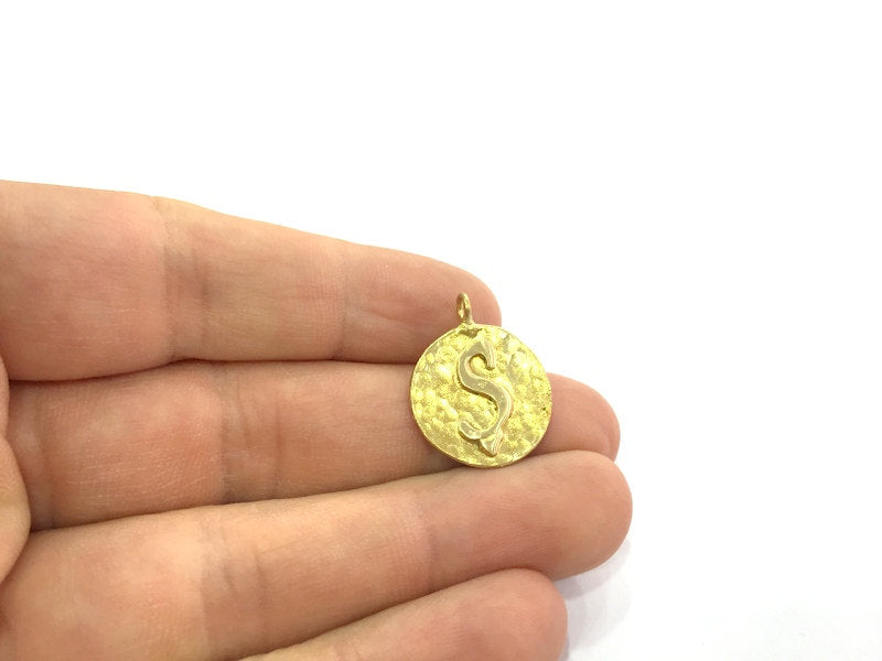 20mm Raw Brass Ş Charm  G4897