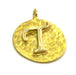 20mm Raw Brass T Charm  G4901