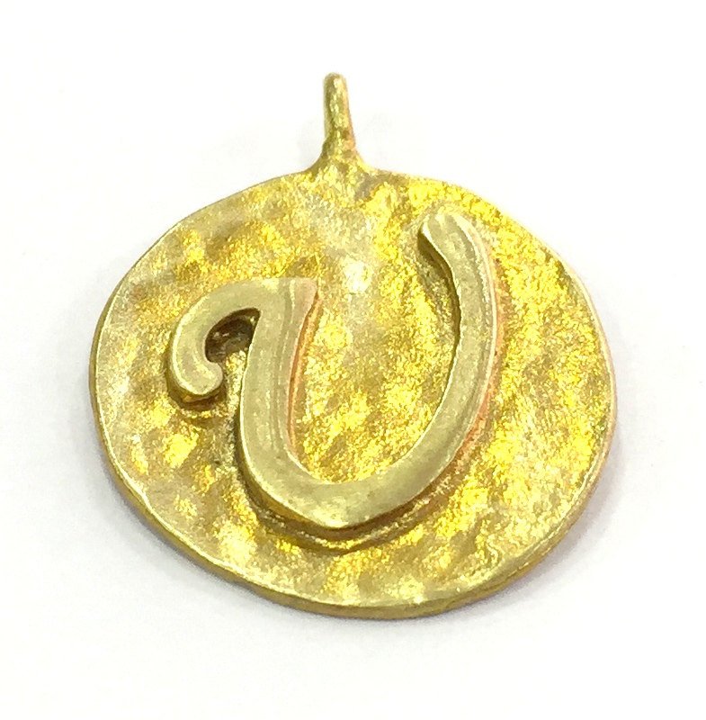 20mm Raw Brass U Charm  G4903