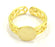 Adjustable Ring Blank, (10mm blank ) Gold Plated Brass G4914
