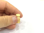 Adjustable Ring Blank, (10mm blank ) Gold Plated Brass G4915