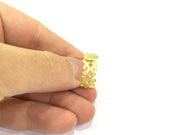 Adjustable Ring Blank, (10mm blank ) Gold Plated Brass G4919