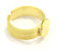 Adjustable Ring Blank, (10mm blank ) Gold Plated Brass G4920