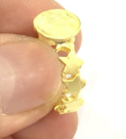 Adjustable Ring Blank, (10mm blank ) Gold Plated Brass G4928