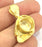 Gold Plated Brass Mountings ,  Blanks   (10 mm blank) G10054