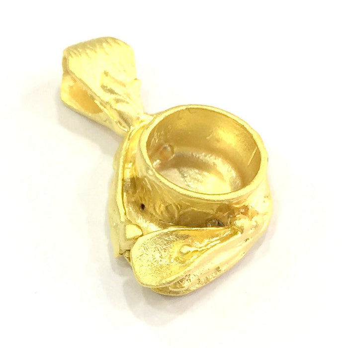 Gold Plated Brass Mountings ,  Blanks   (10 mm blank) G10054
