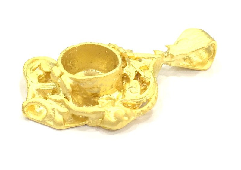 Gold Plated Brass Mountings ,  Blanks   (10 mm blank) G10051