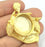 Gold Plated Brass Mountings ,  Blanks   (20 mm blank) G10049