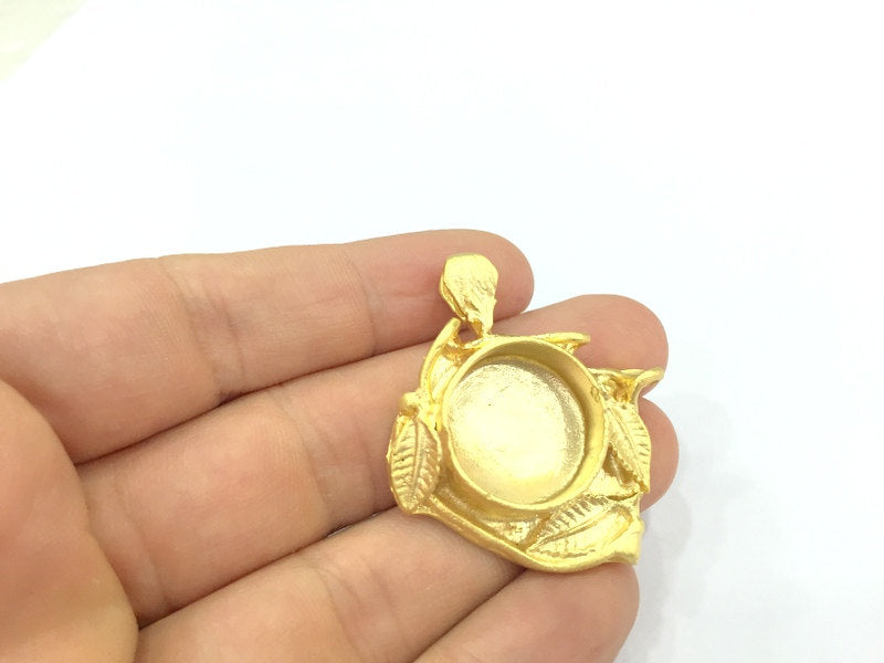 Gold Plated Brass Mountings ,  Blanks   (20 mm blank) G10049