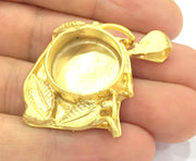 Gold Plated Brass Mountings ,  Blanks   (20 mm blank) G10049