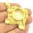 Pendant Blank Bezel Settings Base Blank Mountings Necklace Blank Cabochon Base Gold Plated Brass (20 mm blank) G10048