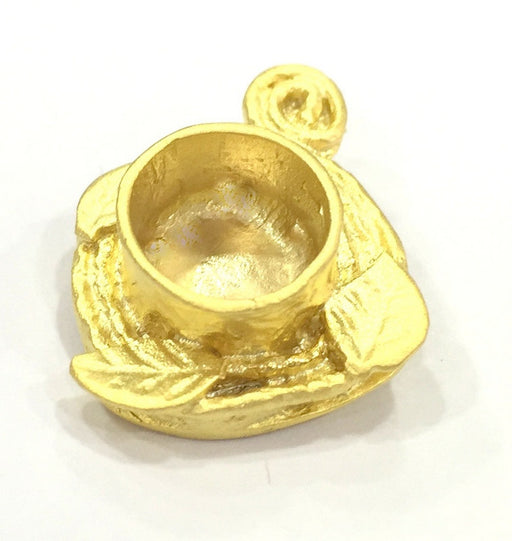 Gold Plated Brass Mountings ,  Blanks   (10 mm blank) G10043
