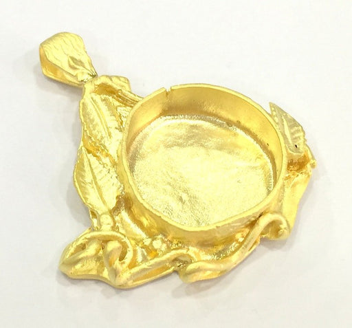 Gold Plated Brass Mountings ,  Blanks   (25 mm blank) G10039